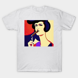 Lady lighting her victory cigar T-Shirt